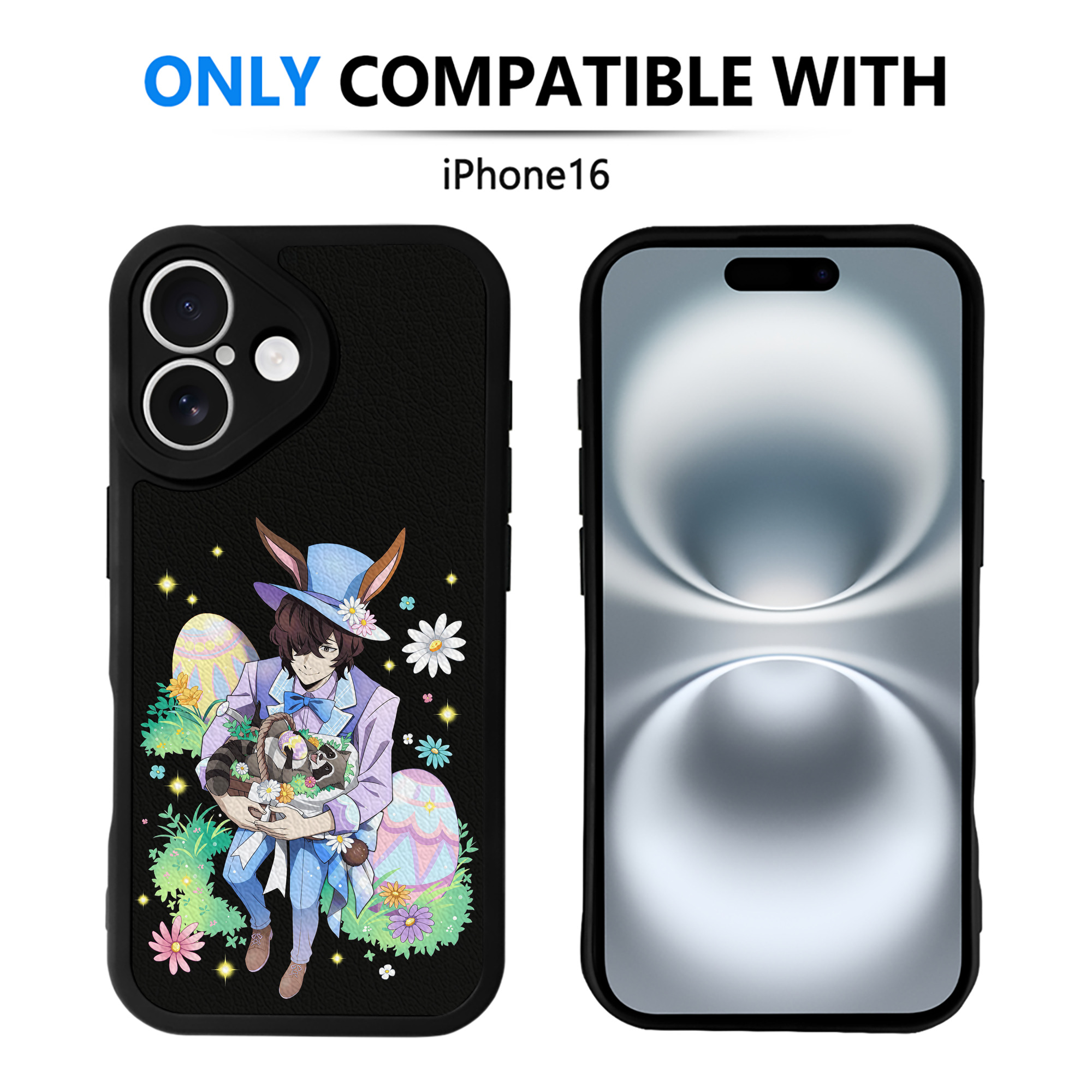 （画像用） 文豪ストレイドッグス Bungo Stray Dogs 【iPhone 16シリーズ対応】シリコンスマホケース（レザー調） 材質：シリコン